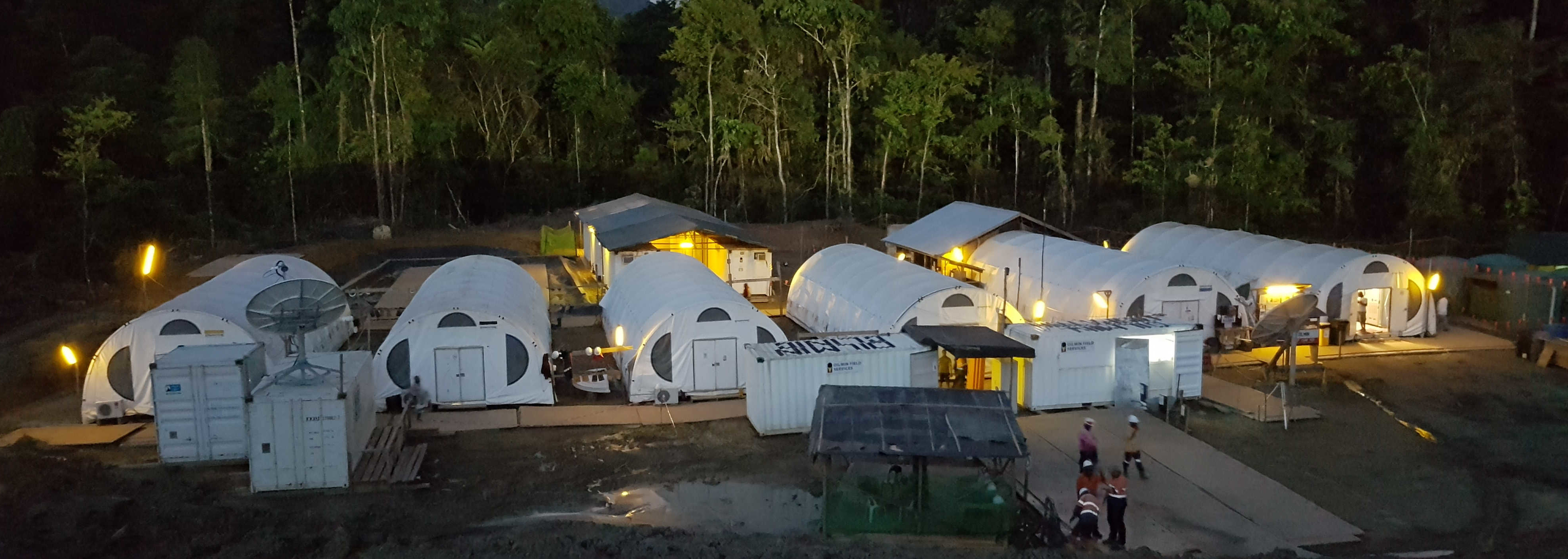 tents inside a Weather Haven